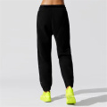 Hot selling High Waist Pants Custom Logo Black Joggers Unisex For Womens